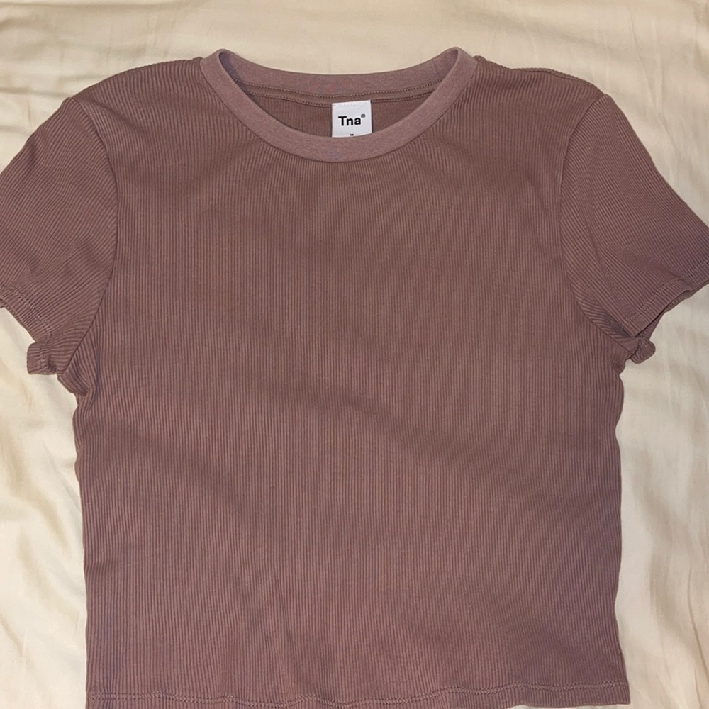 TNA mauve short sleeve shirt